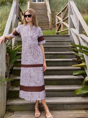 Julia Amory Short Sleeve Majorelle Dress NWT